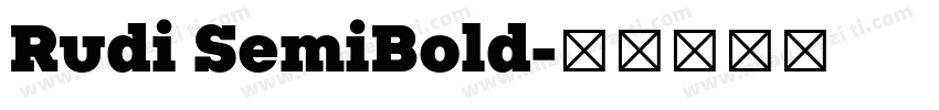 Rudi SemiBold字体转换
